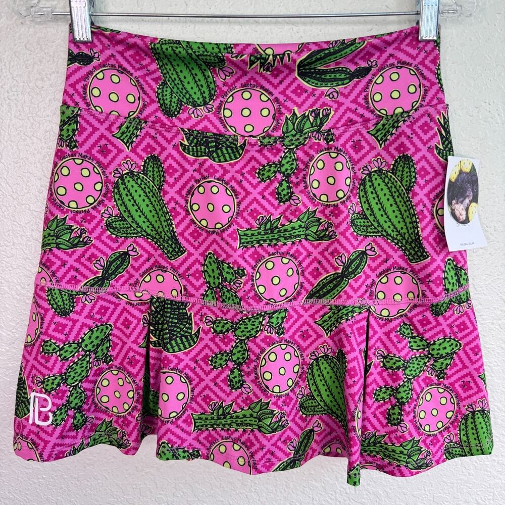 Pickleball Bella Kick Pleat Skort Women 2 Cactus Athletic Tennis NEW Medium Pink